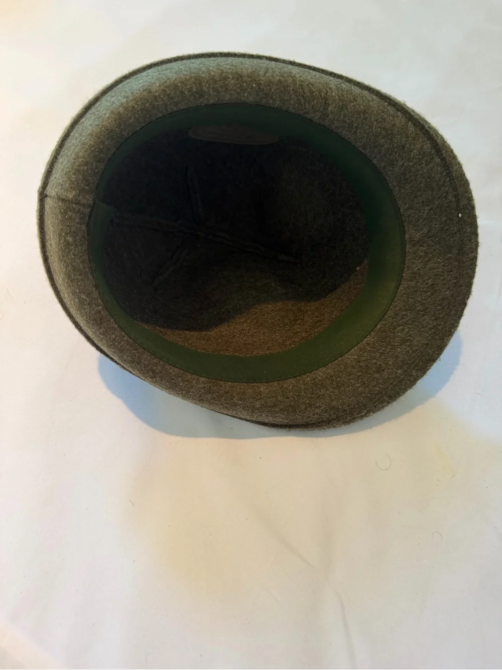 Alpine Olive Bowler Hat with Braided Band